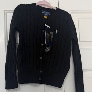 Ralph Lauren Black Cable Knit Sweater